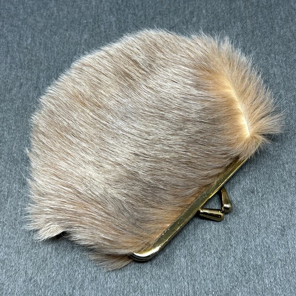 Vintage Lispeer Trading Kangaroo Fur Coin Purse Kiss Lock Australia Souvenir - Picture 6 of 11